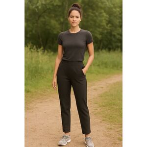 Quince Recycled Polyester Pull On Athletic Ankle Length Pants Size S